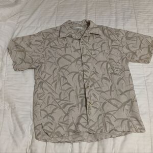 𝅺GEOFFREY Beene linen blend shirt